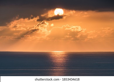 Sunset From The Cliffof Lifou Island