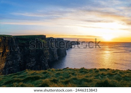 Sunset at the Cliffs of Moher