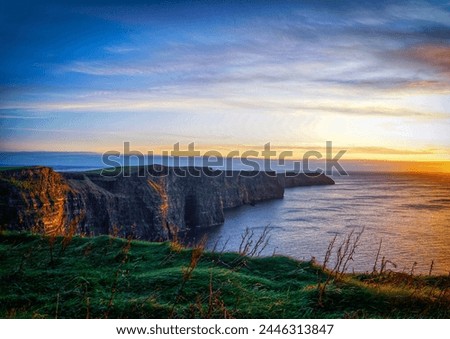 Sunset at the Cliffs of Moher