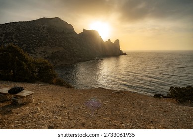 Sunset cliffs ocean dramatic golden hour light over rugged coastline landscape view