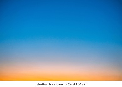 Sunset in a cloudless sky