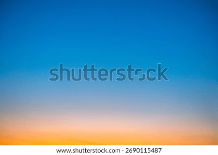 Sunset in a cloudless sky