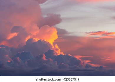 sunset  with clouds
