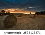 Sunset and clouds in austria