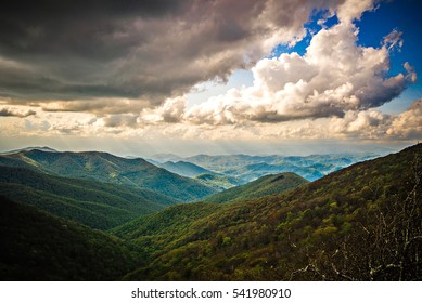 Sunset And Clouds At Craggy Gardens Blue Ridge Parkway