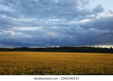 Sunset with clouds in the sky.