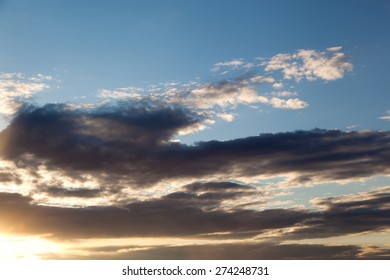 sunset clouds sky
