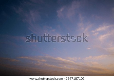 Sunset with clouds in the sky