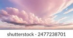 sunset cloudscape Panoramic with rich purple and pink tones blending into orange at horizon, tranquil evening sky view, natural dusk setting, soft wispy cloud formation, twilight backdrop