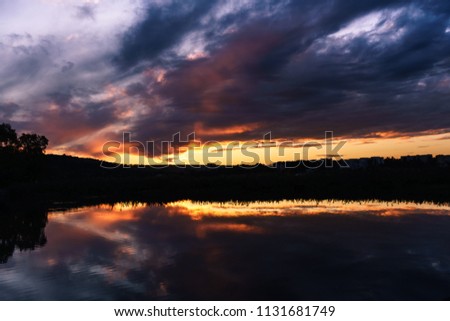 Sunset with a clowds