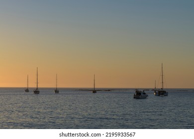 Sunset Of The Coast Of The City Of Cádiz, Spain - 19 August 2022