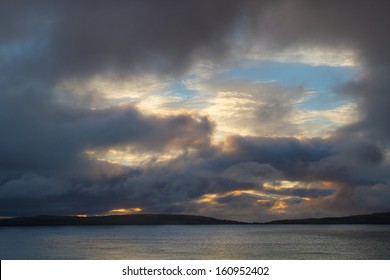 sunset at coastline