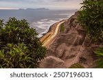 Sunset at coastline, Miraflores District - Lima, Peru