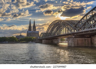 Sunset At Cologne City Of Germany