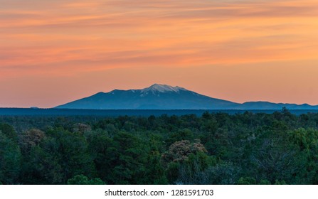 Sunset Colors Behind Humphreys Peak