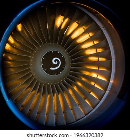 Sunset commercial airplane turbofan engine