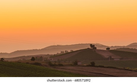 Sunset In The Country Side. Ribatejo, Portugal.