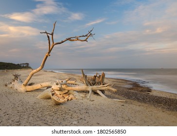 Sunset At Covehithe Beach, Suffolk, East Anglia, UK