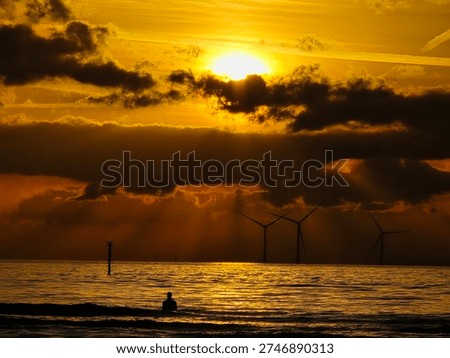 Sunset at the crosby beach
