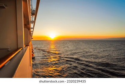 Sunset cruise ship promenade deck. - Powered by Shutterstock