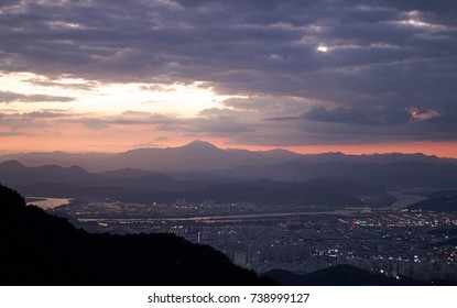 Sunset In Daegu, South Korea. 