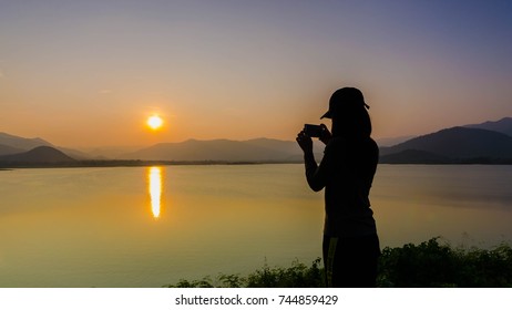 Sunset at the dam.