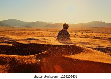Sunset in the desert