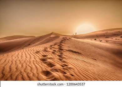 Sunset in the desert, Sunset in the desert  in Dubai UAE - Shutterstock ID 1200643537