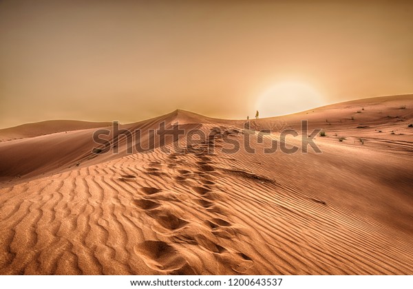 Sunset\
in the desert, Sunset in the desert  in Dubai\
UAE