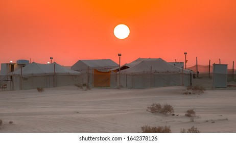 Sunset At The Desert Of Qatar 