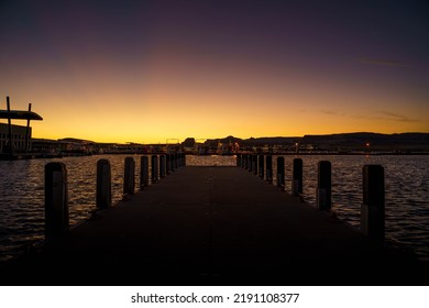 Sunset Dock In Lake Powell Marina