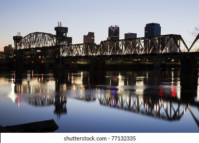 Sunset In Downtown Of Little Rock, Arkansas, USA