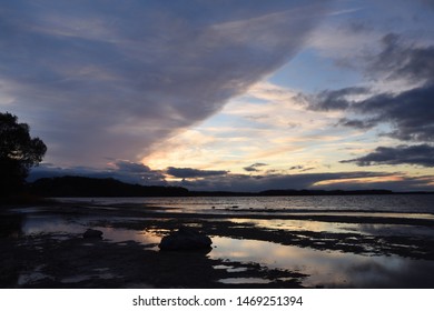 Sunset with a dramatic sky