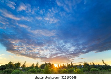 Sunset with dramatic sky