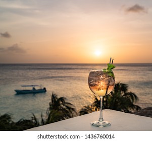   Sunset Drinks - Views around the small Caribbean Island of Curacao 
