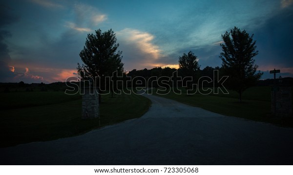 Sunset Drive Door County Wi Stock Photo Edit Now 723305068