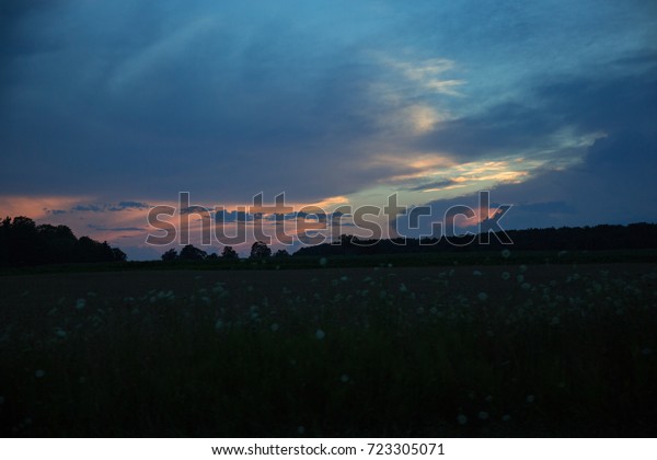 Sunset Drive Door County Wi Royalty Free Stock Image