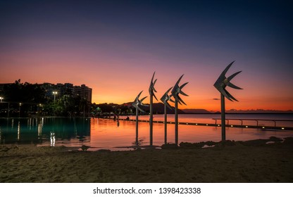 Sunset At The Esplanade In Cairns