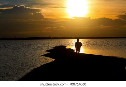 Sunset in the evening.