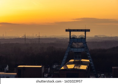 Sunset Ewald Coal Mine Ruhr Area Evening