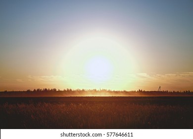 Sunset In The Field