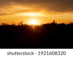 sunset in the fields nature
