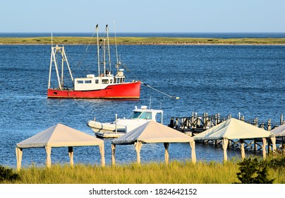 Sunset Fishing Boat Chatham Cape Cod Massachusetts