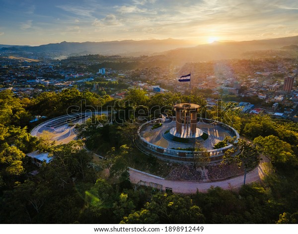 Sunset Flag Honduras Tegucigalpa Stock Photo (Edit Now) 1898912449