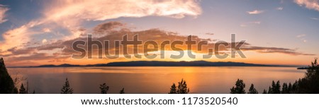 Sunset Flathead Lake Montana