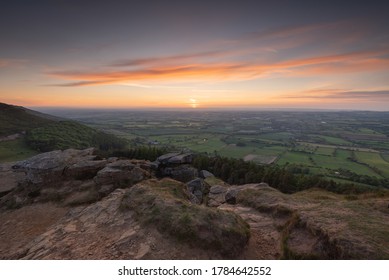 Sunset FromThe Wainstones Looking Out Over The Tees Valley