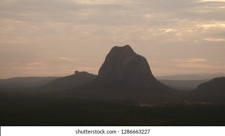 Sunset Glasshouse Mountains, Sunshine Coast, Queensland, Australia
