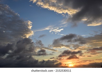 Sunset Glow Before Typhoon In Shanghai