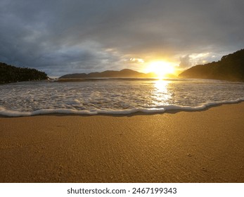 Sunset at the Golden beach 