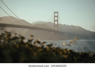 Sunset at the Golden Gate Bridge in San Francisco, California, USA - Powered by Shutterstock